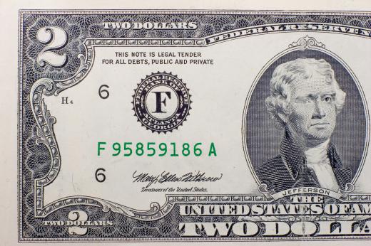 A US $2 banknote.