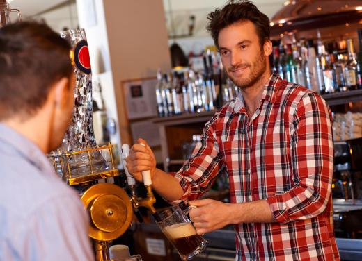 A running balance can relate to the amount owed on a local bar tab.