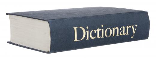 School supplies can include general or specialized dictionaries.