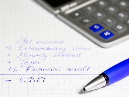 Corporate budgets often include an earnings before interest and taxes (EBIT) calculation.