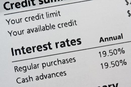 Credit card companies use an interest rate to compute the finance charge on purchases.