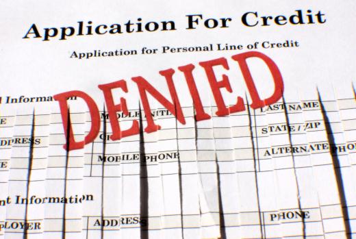 Poor credit may lead to the denial of an application.