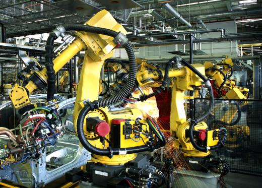 Robots that assemble automobiles in factories are examples of capital goods.