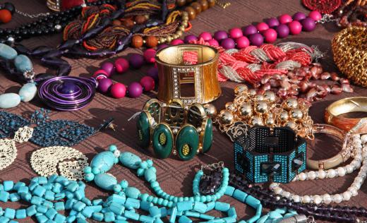 People who make jewelry may set up a small business selling items.