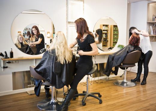 A salon offers hair services.