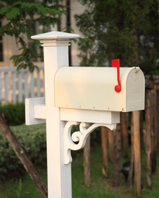 Most mailboxes are located close to the road, at the end of a rural driveway.