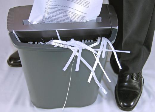 Shredding old bank receipts may help protect an individual against identity theft.