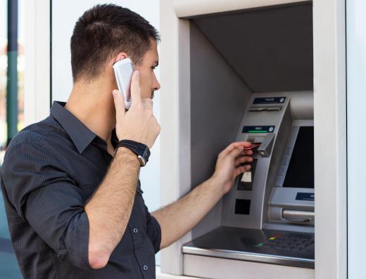 Some banks allow cash deposits to be made at ATM machines.