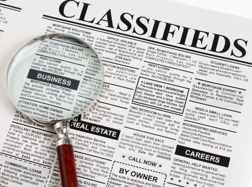 Business and real estate opportunities are often listed in classified ads.