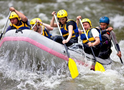 Rafting is opportunity for team building outside the workplace.