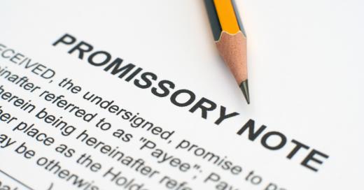 An example of a debt instrument is a promissory note.