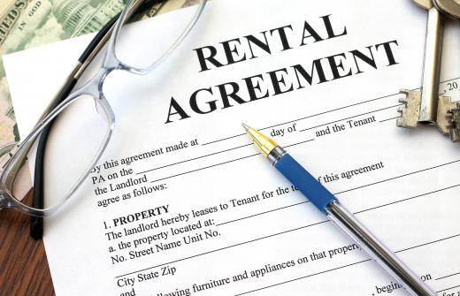 A cash deposit may be used when leasing an apartment to guarantee that specific terms of a rental agreement are met.