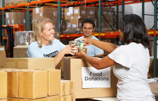 Grocery stores often donate food to charitable organizations.