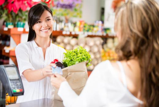 An example of commerce is the exchange of money for groceries at a store.